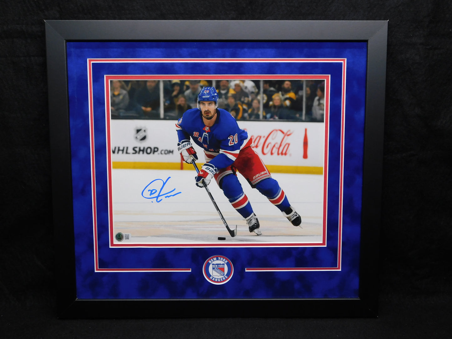 Chris Kreider Signed Autographed Framed 11x14 Photo New York Rangers BAS COA