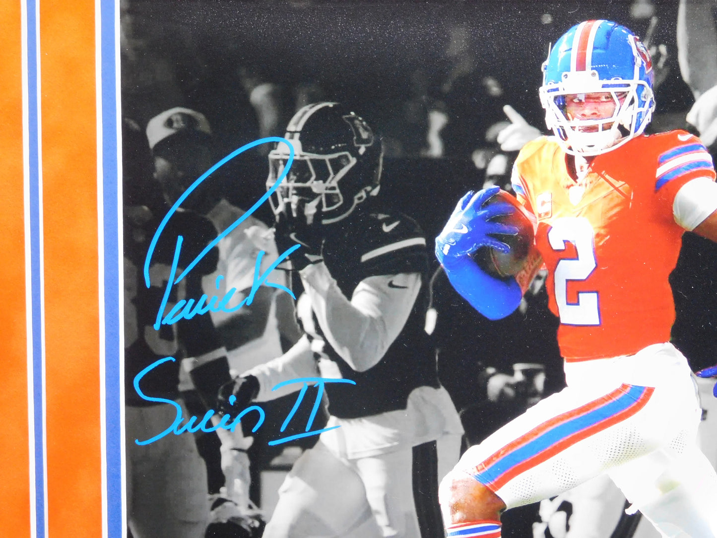 Patrick Surtain II PSII Signed Inscribed Framed 11x14 Photo Denver Broncos 2024 DPOY BAS COA C