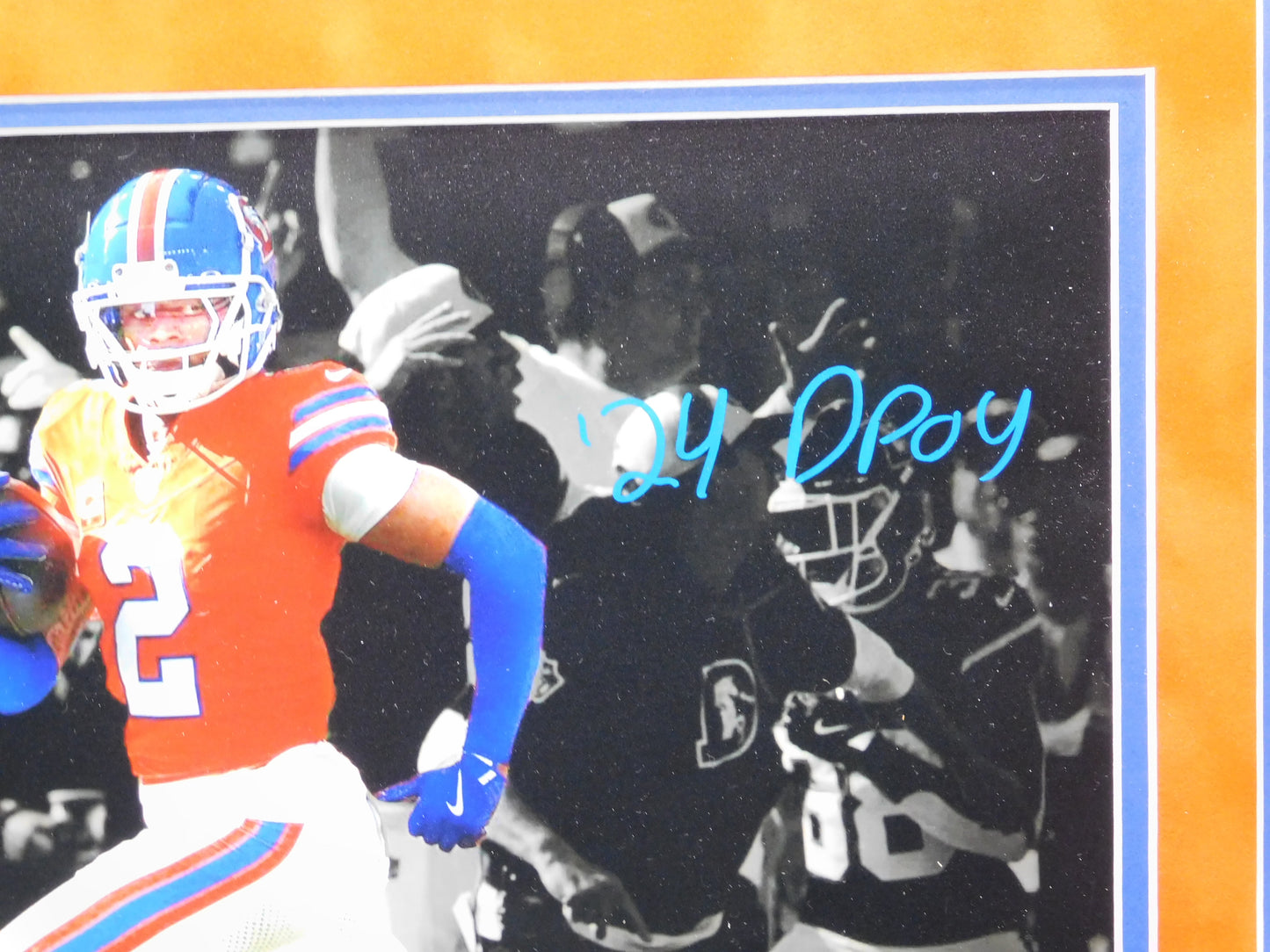 Patrick Surtain II PSII Signed Inscribed Framed 11x14 Photo Denver Broncos 2024 DPOY BAS COA C