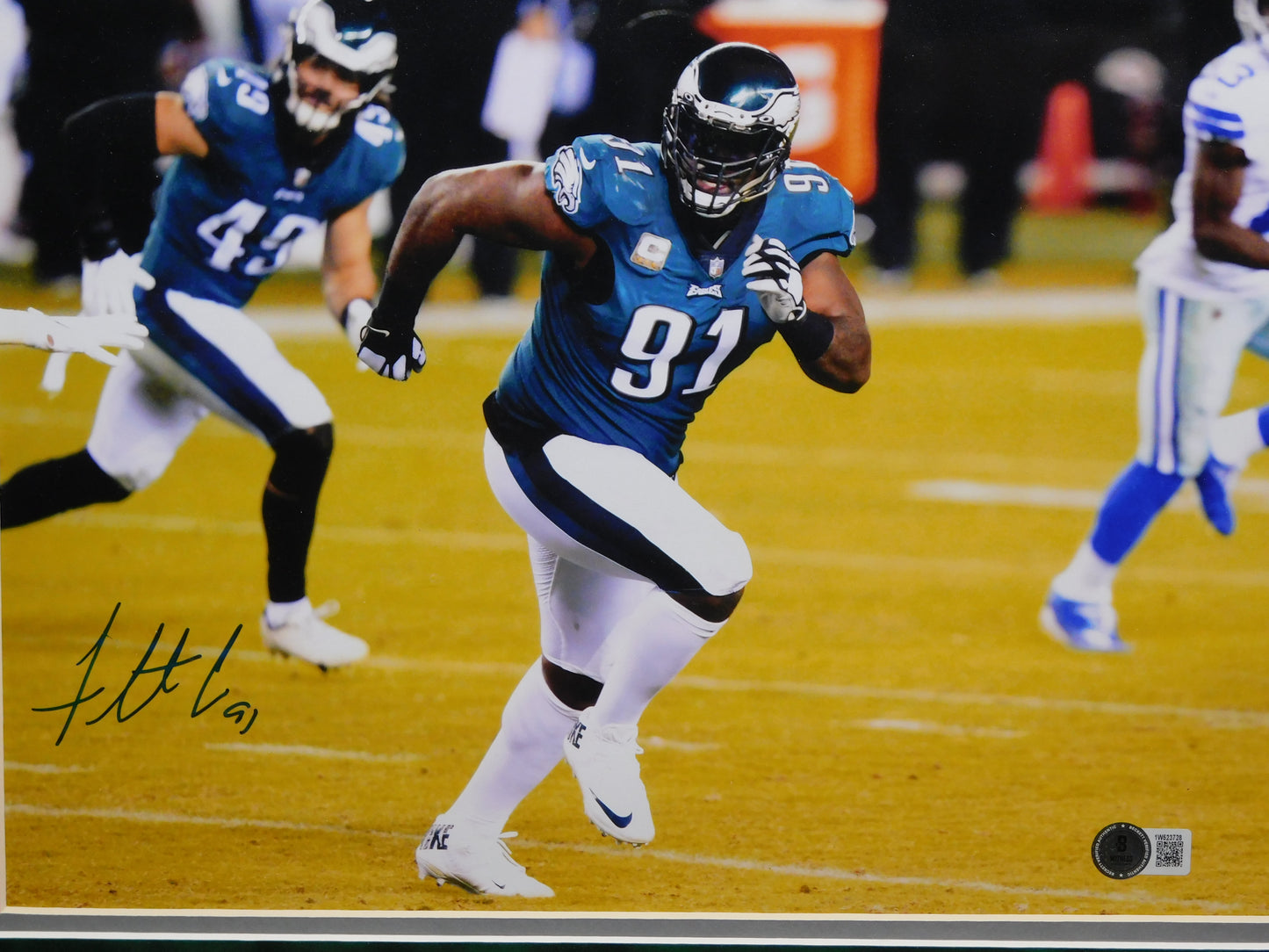 Fletcher Cox Signed Autographed Framed 11x14 Photo Philadelphia Eagles BAS COA B