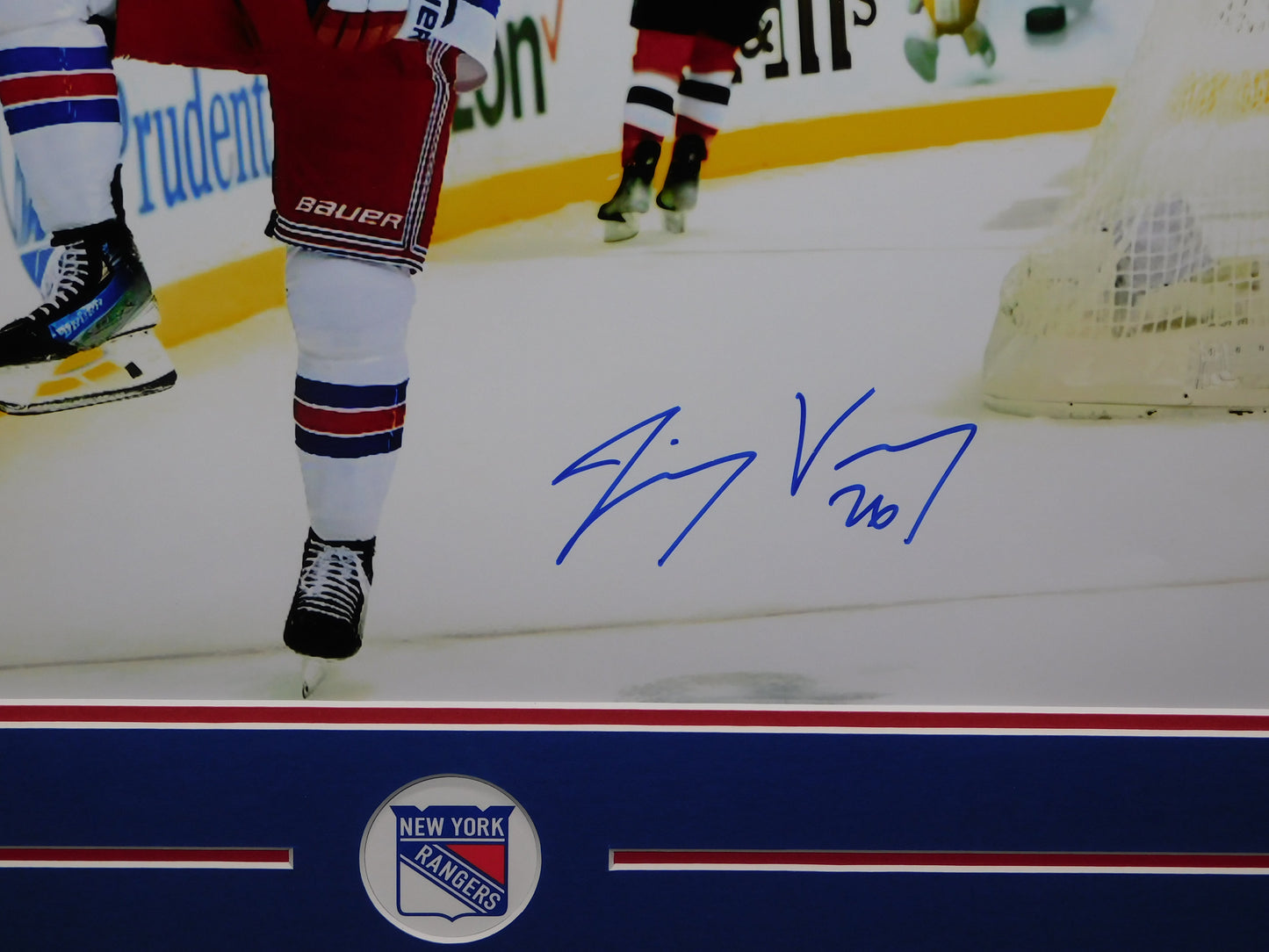 Jimmy Vesey Signed Autographed Framed 16x20 Photo New York Rangers JSA COA