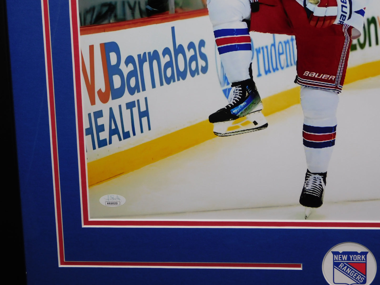 Jimmy Vesey Signed Autographed Framed 16x20 Photo New York Rangers JSA COA