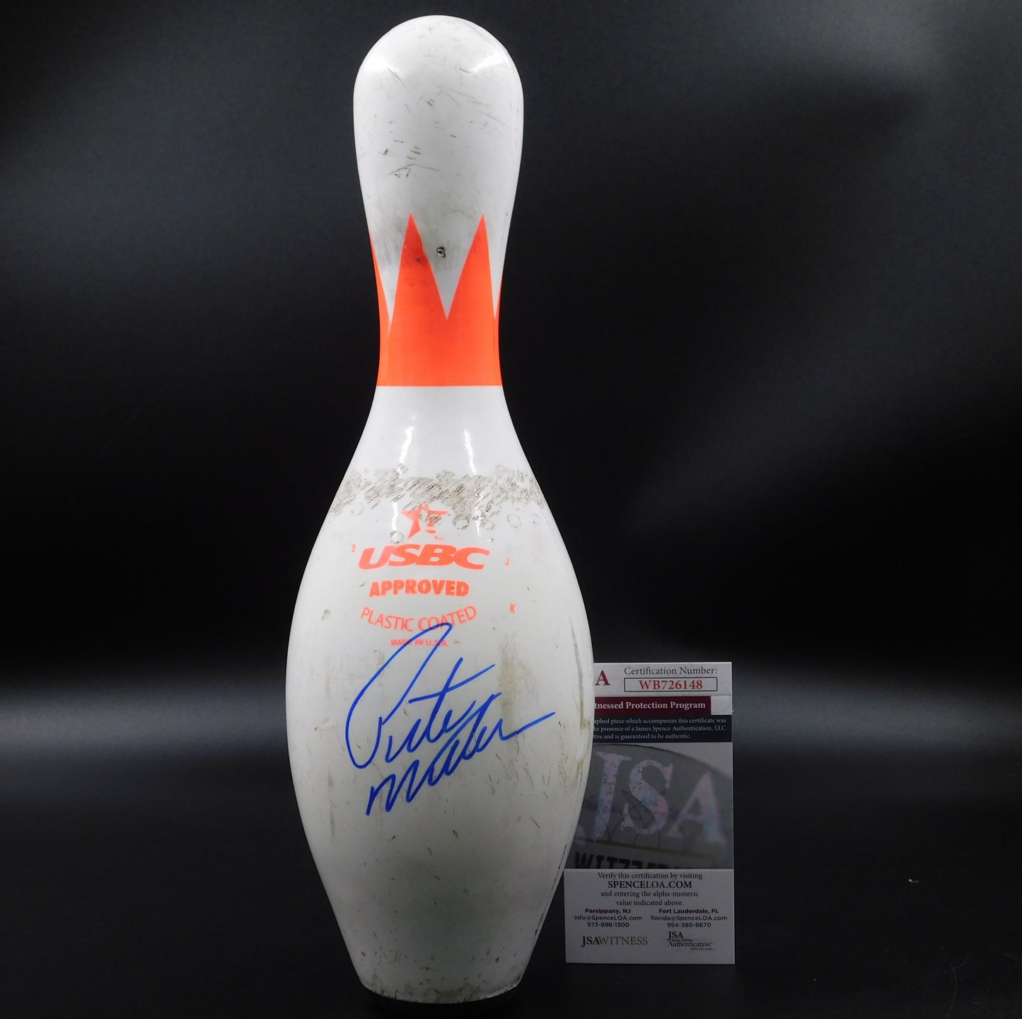 Pete Weber Signed Autographed Authentic Used Bowling Pin PBA USBC HOF JSA COA G