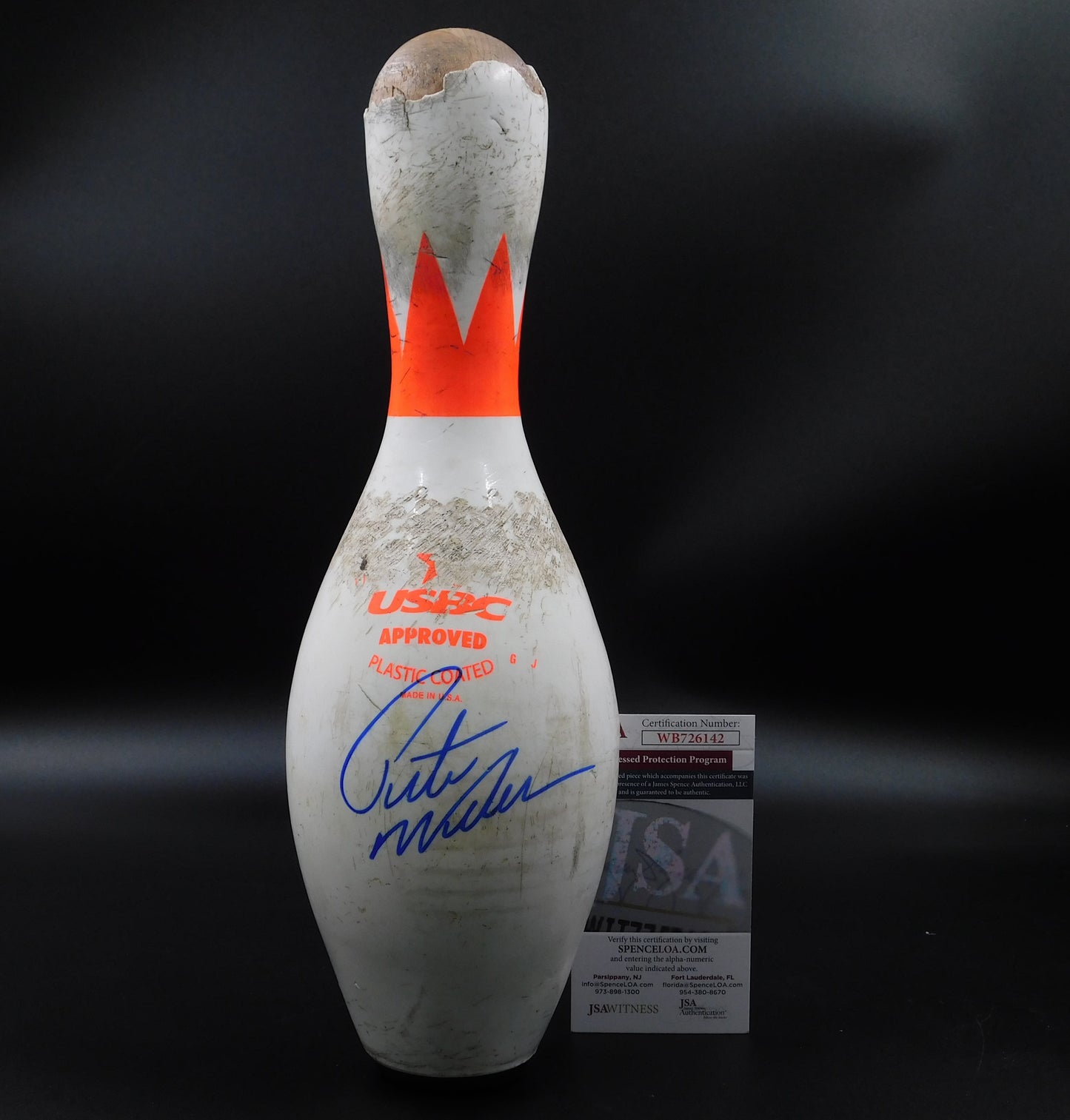 Pete Weber Signed Autographed Authentic Used Bowling Pin PBA USBC HOF JSA COA H
