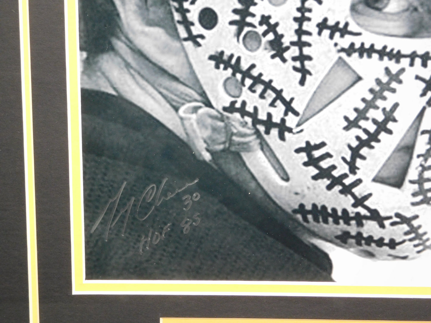 Gerry Cheevers Signed Autographed Framed 11x14 Photo Boston Bruins HOF JSA COA