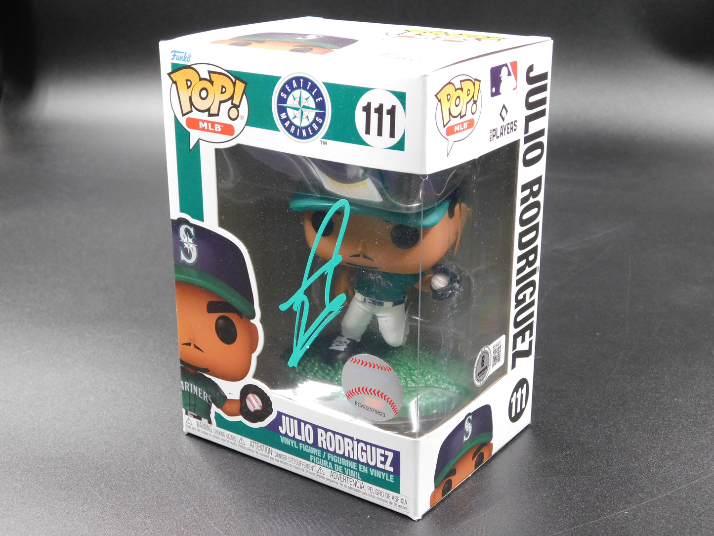 Julio Rodríguez J-Rod Signed Autographed Funko Pop 111 Seattle Mariners MLB BAS COA C