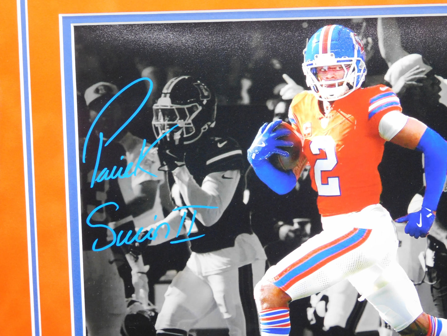Patrick Surtain II PSII Signed Inscribed Framed 11x14 Photo Denver Broncos 2024 DPOY BAS COA B