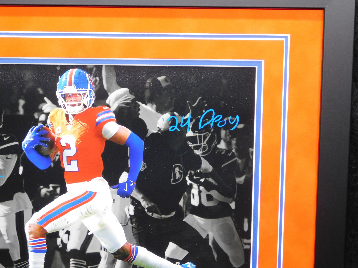 Patrick Surtain II PSII Signed Inscribed Framed 11x14 Photo Denver Broncos 2024 DPOY BAS COA B