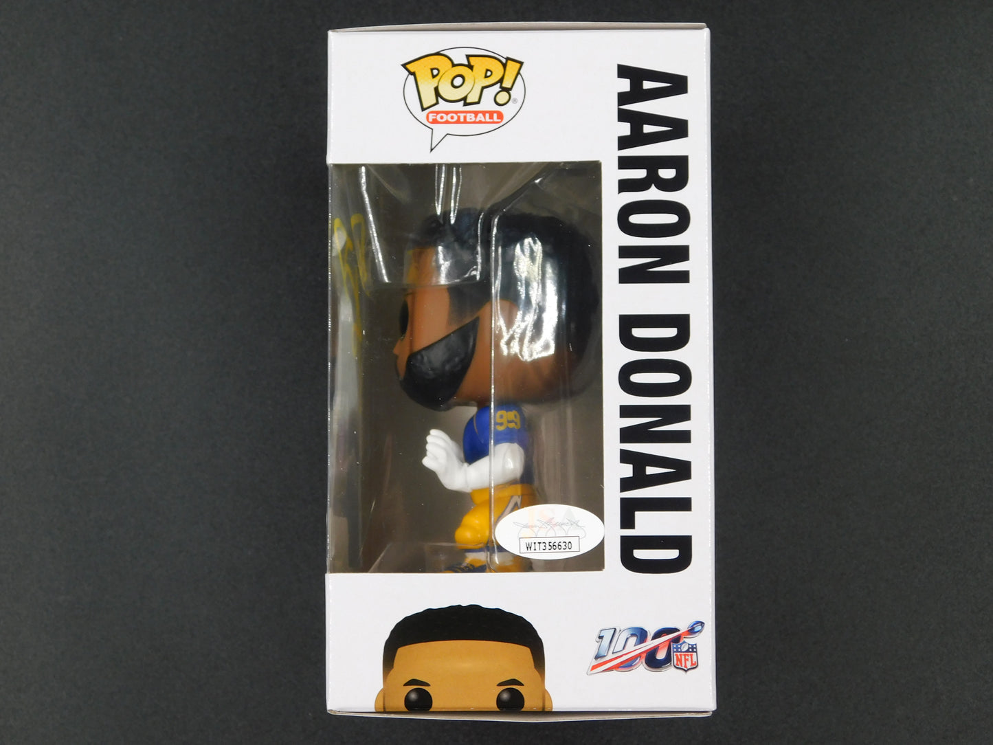 Aaron Donald Signed Autographed Funko Pop 130 Los Angeles Rams HOF JSA COA