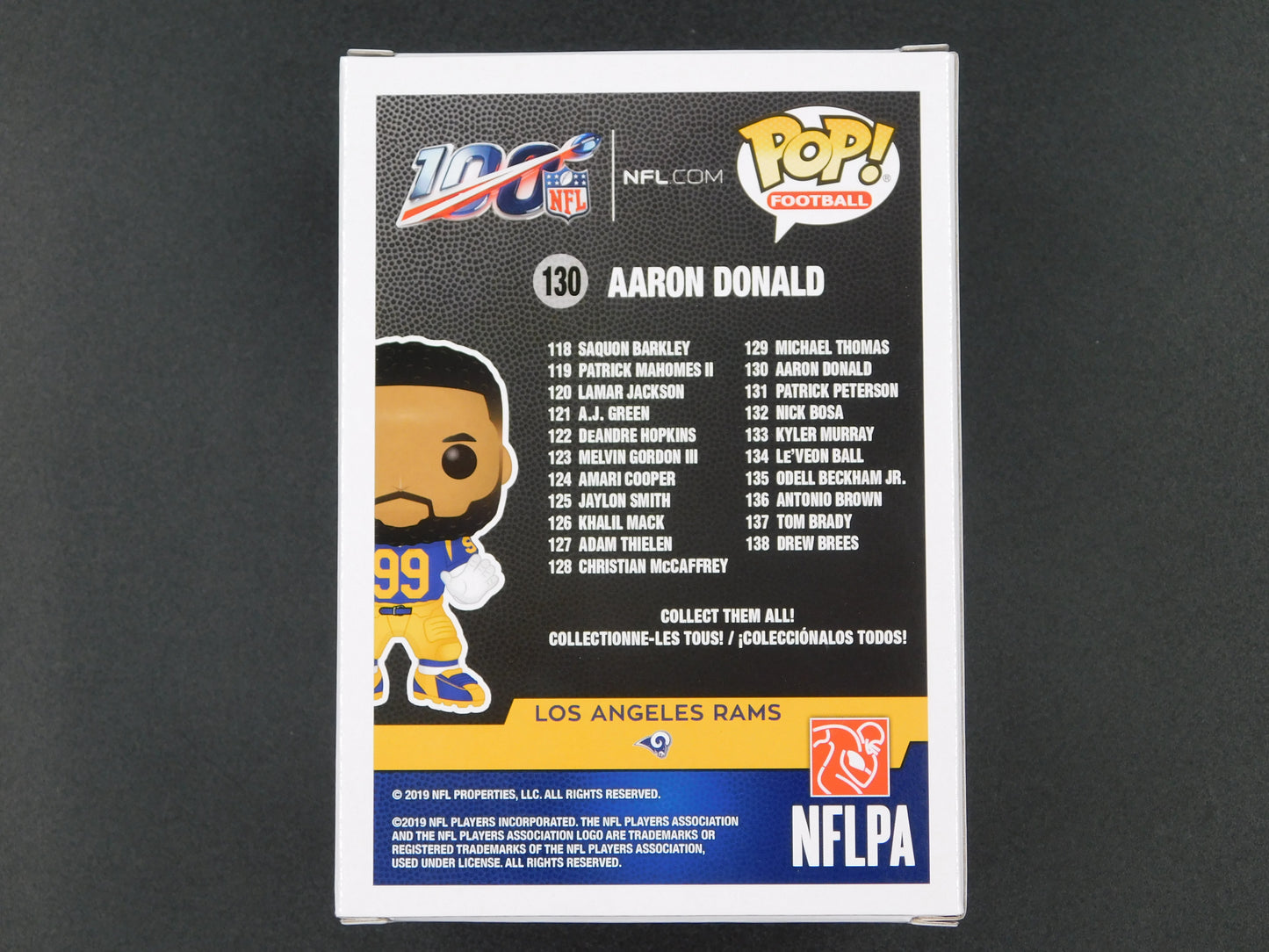Aaron Donald Signed Autographed Funko Pop 130 Los Angeles Rams HOF JSA COA