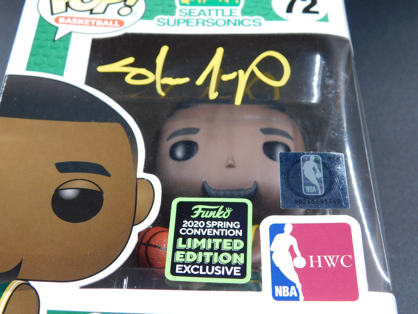 Shawn Kemp Signed Autographed Funko Pop 72 LE Seattle Supersonics NBA BAS COA A