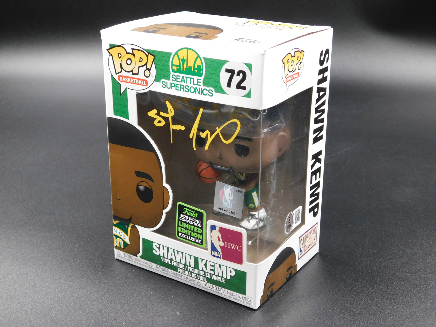 Shawn Kemp Signed Autographed Funko Pop 72 LE Seattle Supersonics NBA BAS COA B