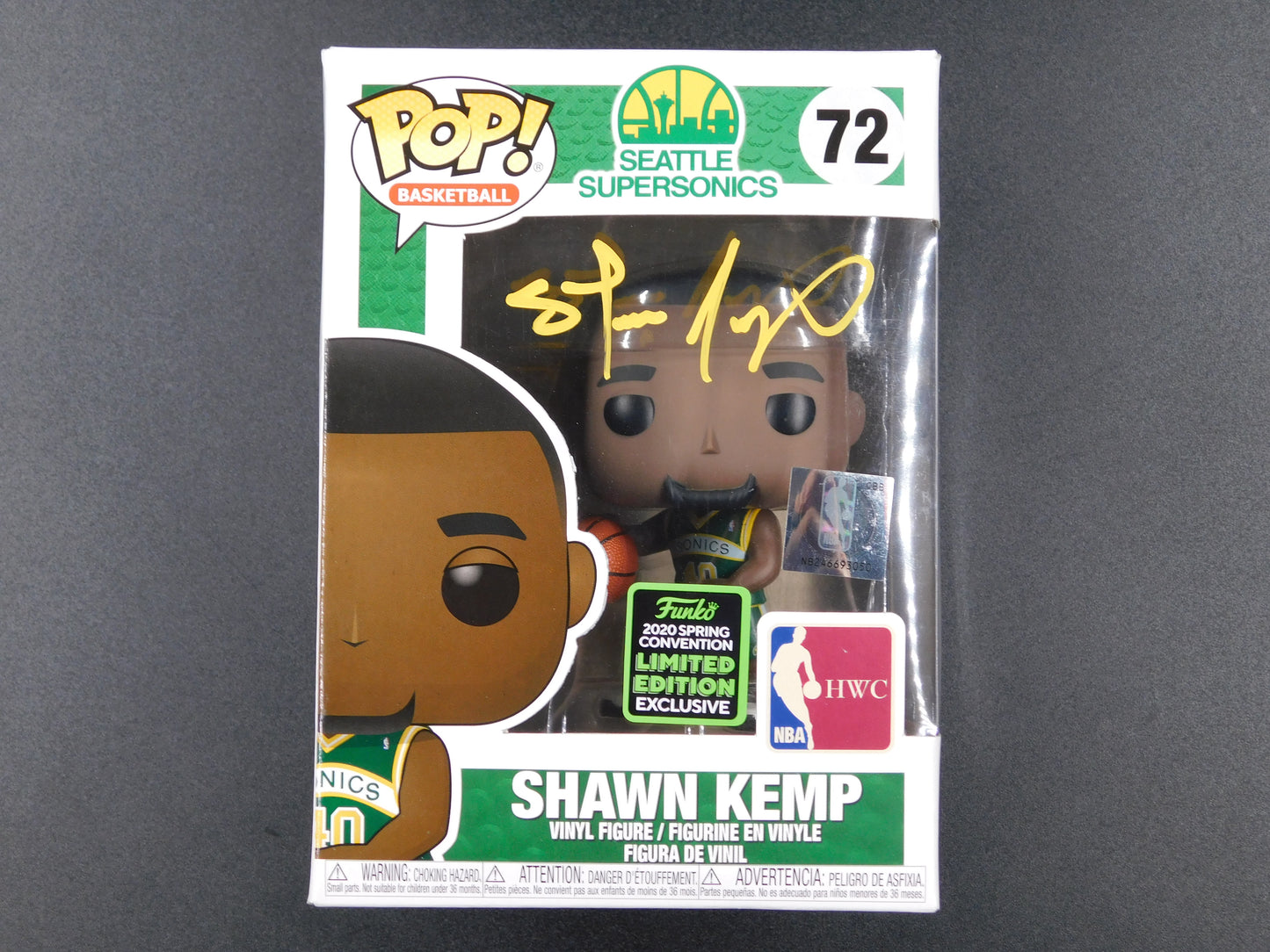 Shawn Kemp Signed Autographed Funko Pop 72 LE Seattle Supersonics NBA BAS COA B