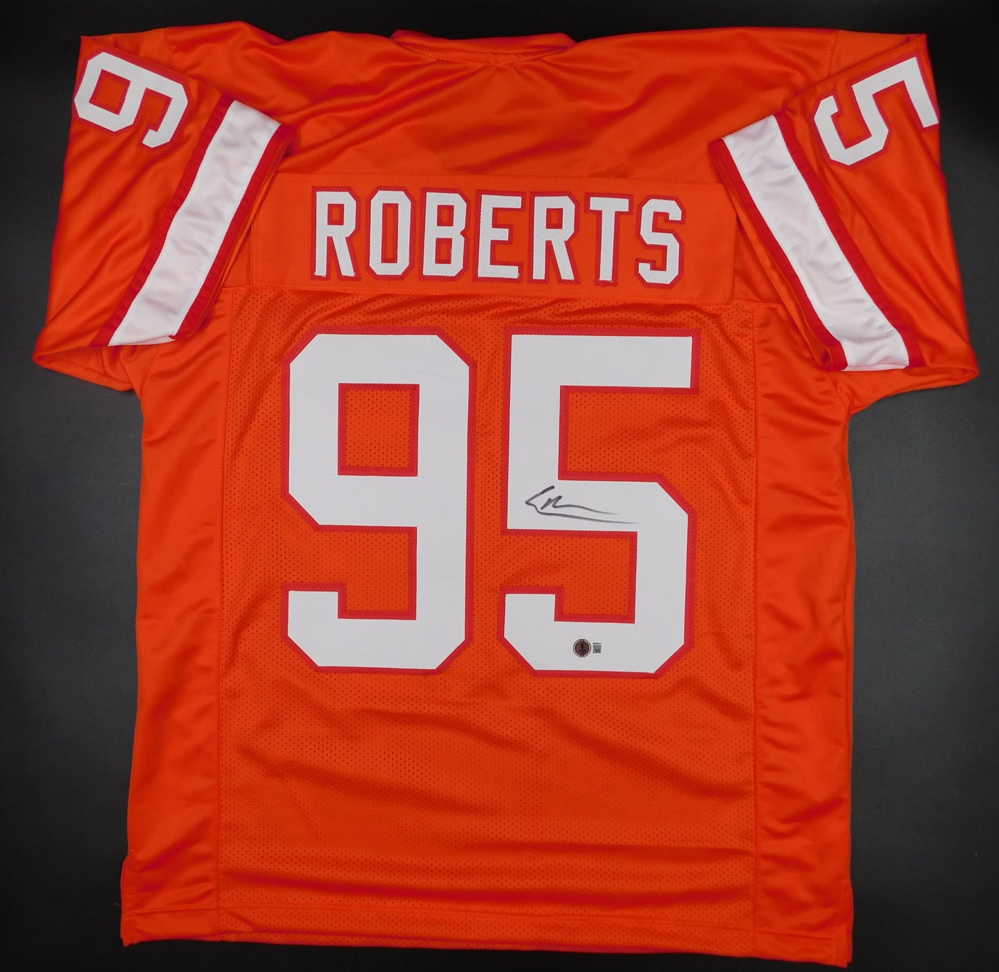 Elijah Roberts Signed Autographed Tampa Bay Buccaneers Throwback Creamsicle Football Jersey BAS COA
