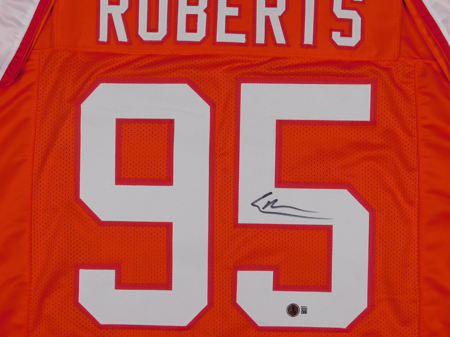 Elijah Roberts Signed Autographed Tampa Bay Buccaneers Throwback Creamsicle Football Jersey BAS COA