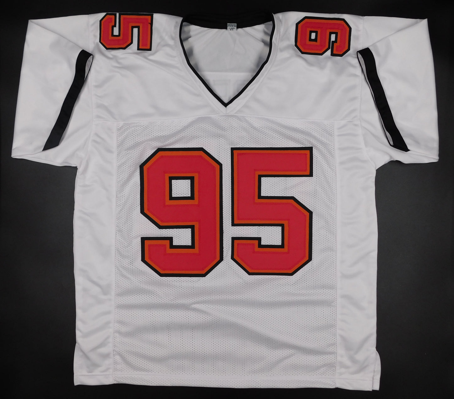 Elijah Roberts Signed Autographed Tampa Bay Buccaneers White Football Jersey BAS COA