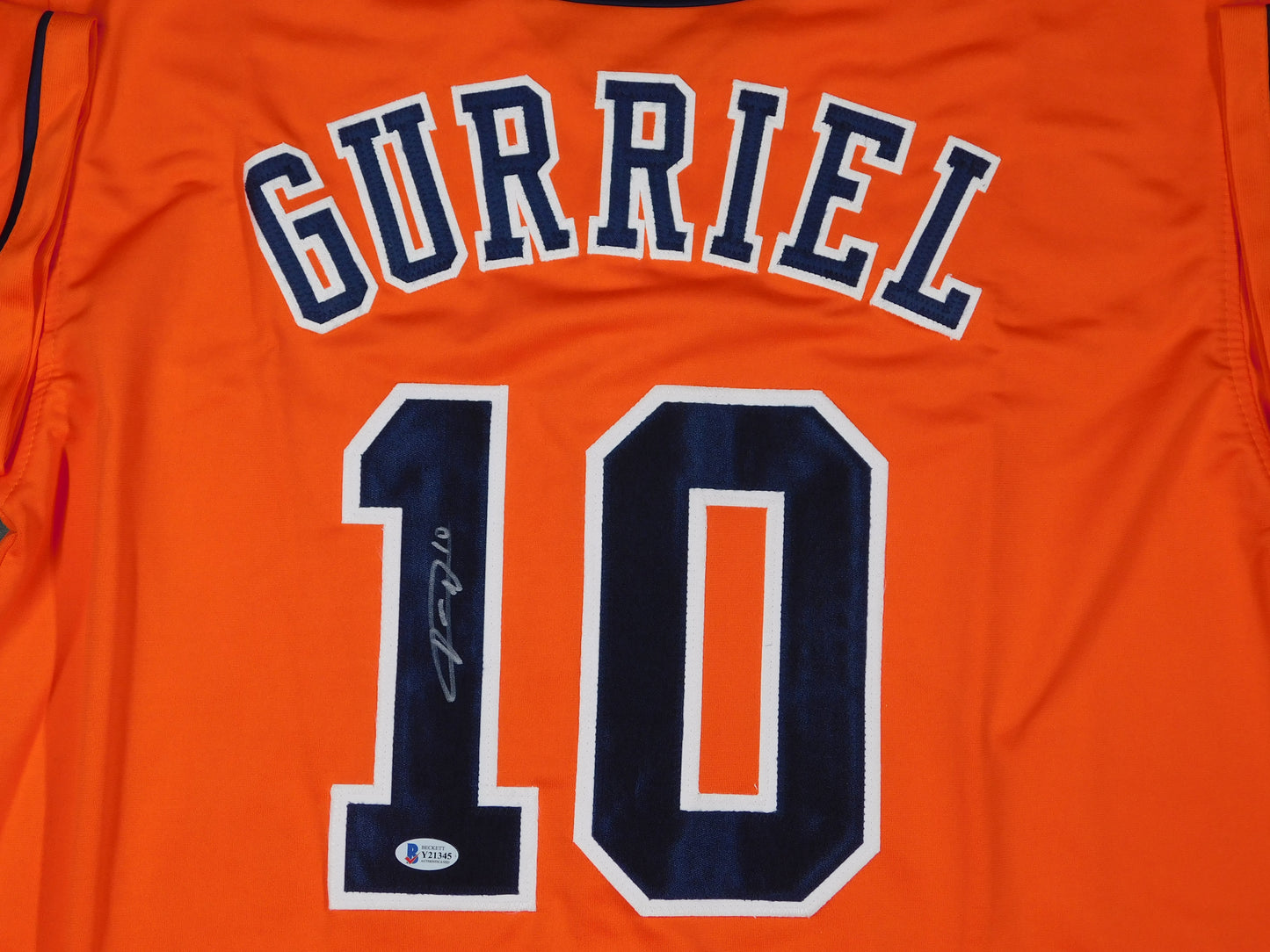 Yuli Gurriel Signed Autographed Houston Astros Orange Baseball Jersey BAS COA