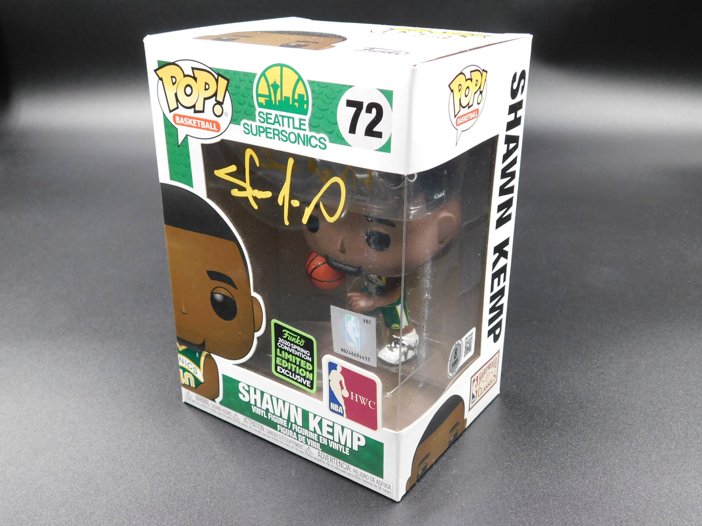 Shawn Kemp Signed Autographed Funko Pop 72 LE Seattle Supersonics NBA BAS COA D