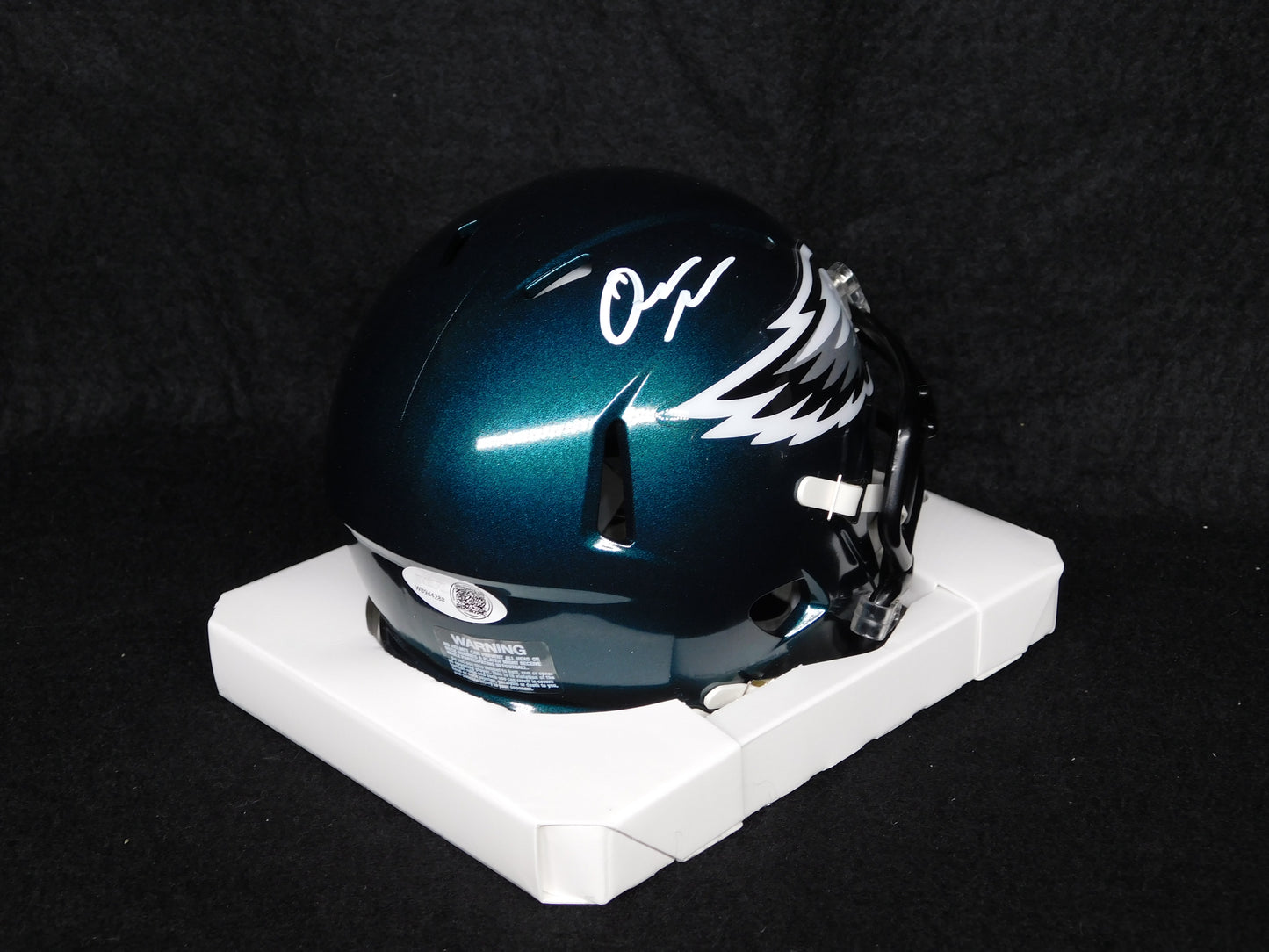 Quinyon Mitchell Signed Autographed Philadelphia Eagles Speed Mini Helmet JSA COA