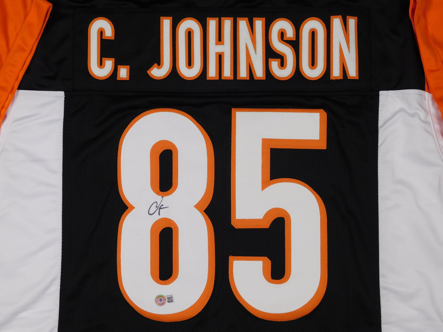 Chad Ochocinco Johnson Signed Autographed Cincinnati Bengals Black Football Jersey BAS COA