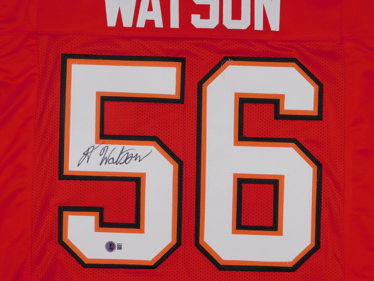 Desmond Watson Signed Autographed Tampa Bay Buccaneers Red Football Jersey BAS COA