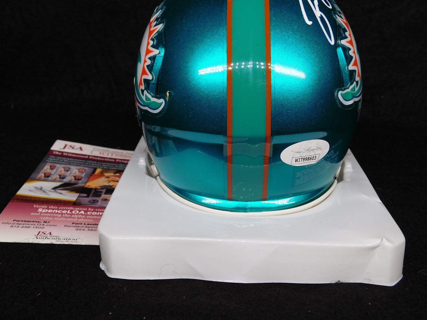 Jason Taylor Signed Autographed Miami Dolphins Flash Speed Mini Helmet JSA COA