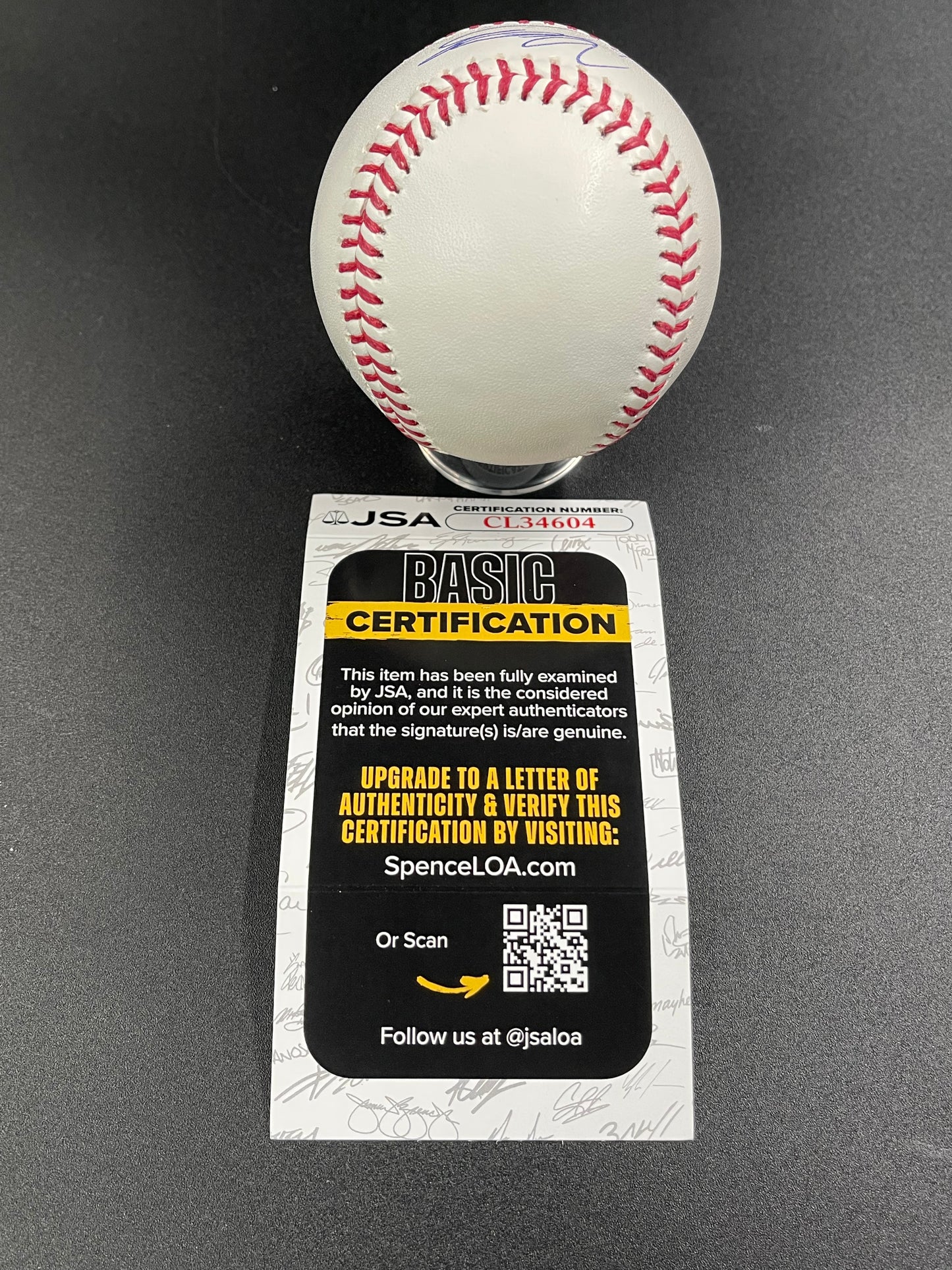 Pete Crow Armstrong Signed/Autographed Rawlings OMLB Baseball JSA COA Cubs