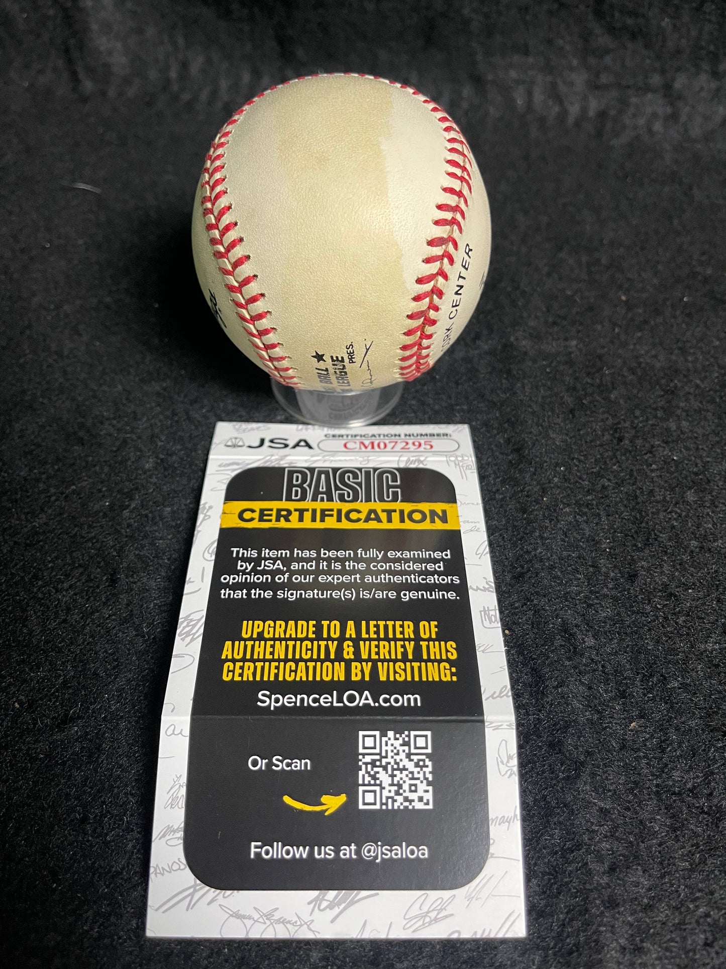 Barry Bonds Signed Autographed Rawlings ONL Leonard Coleman Baseball JSA COA