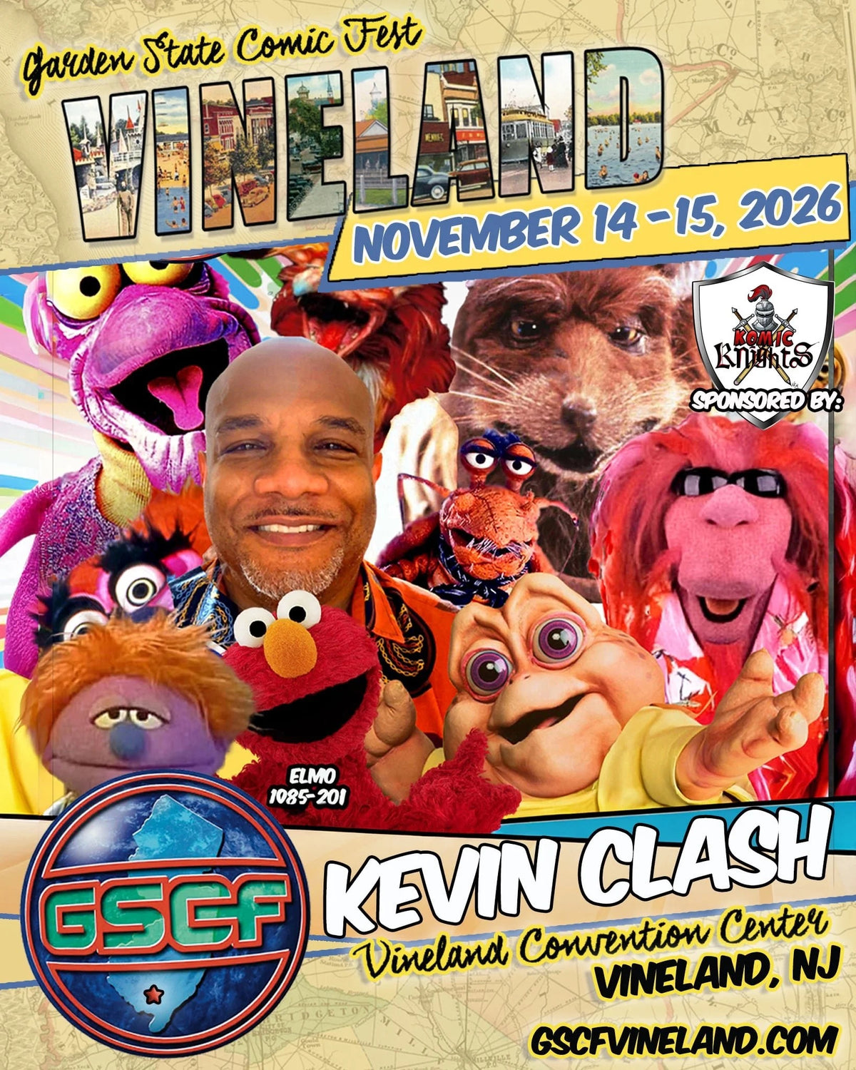 Kevin Clash Autograph Signing Send-In for Garden State Comic Fest! Deadline 11/9/26