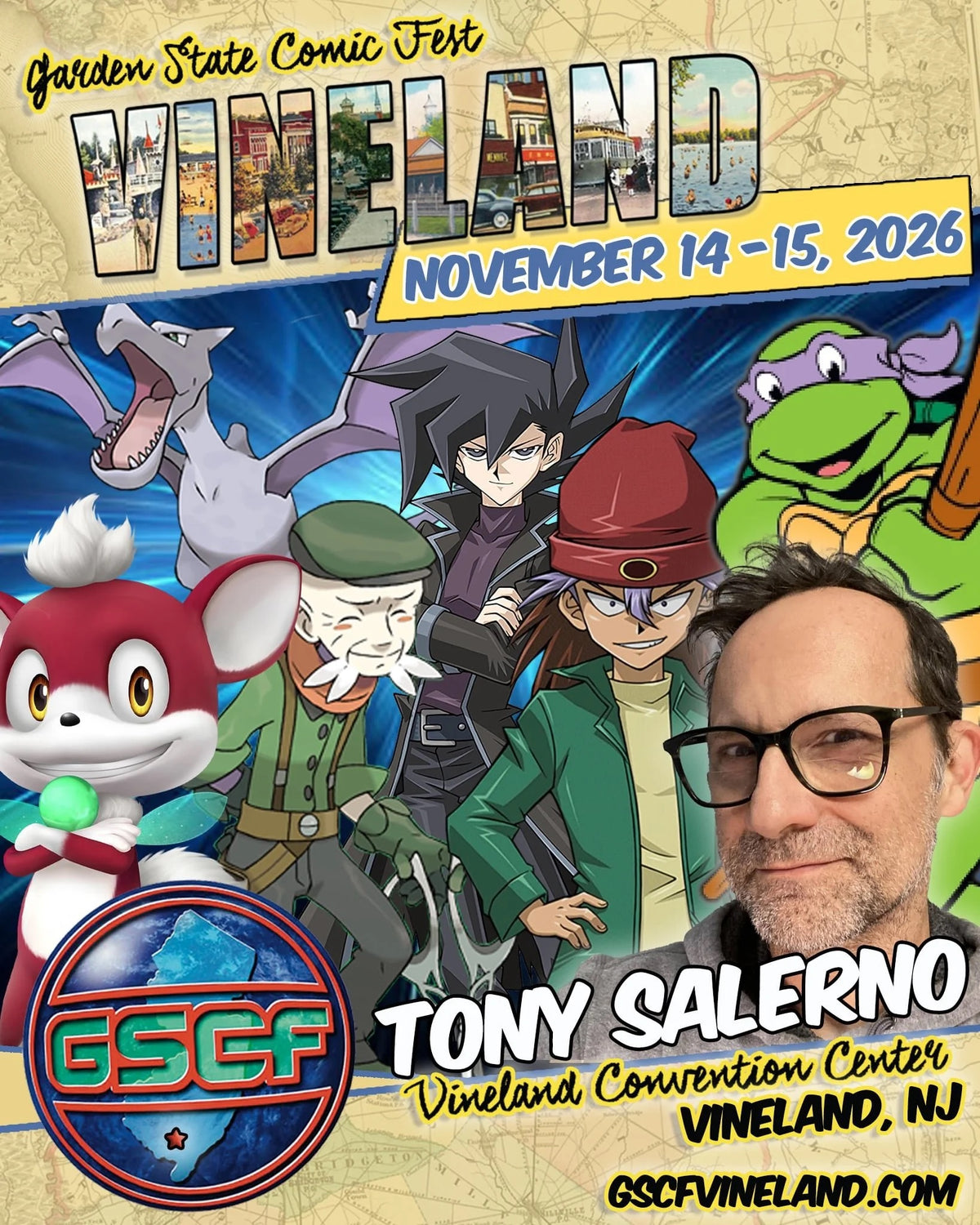 Tony Salerno Autograph Signing Send-In for Garden State Comic Fest! Deadline 11/9/26