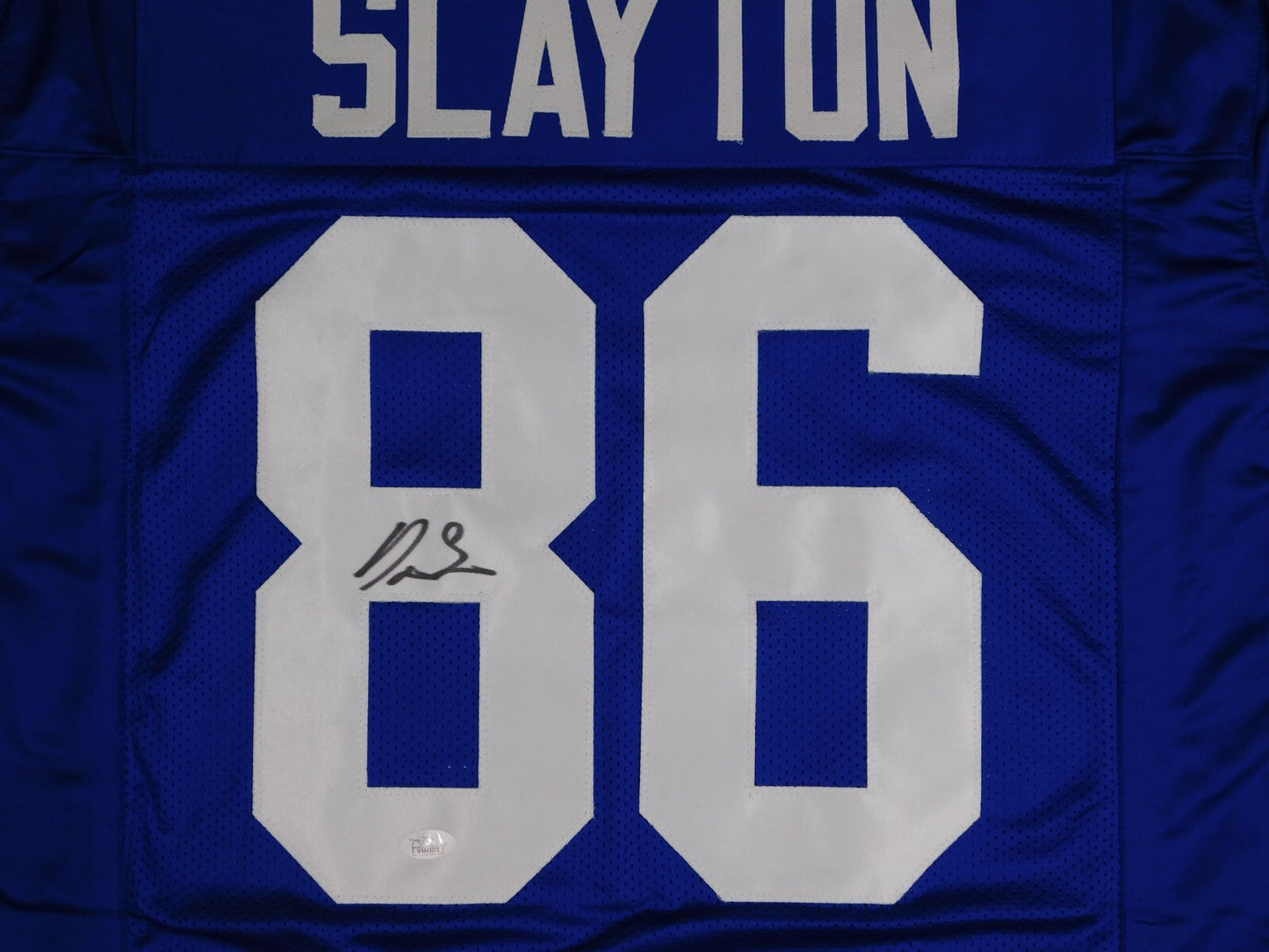 Darius Slayton Signed Autographed New York Giants Blue Football Jersey JSA COA