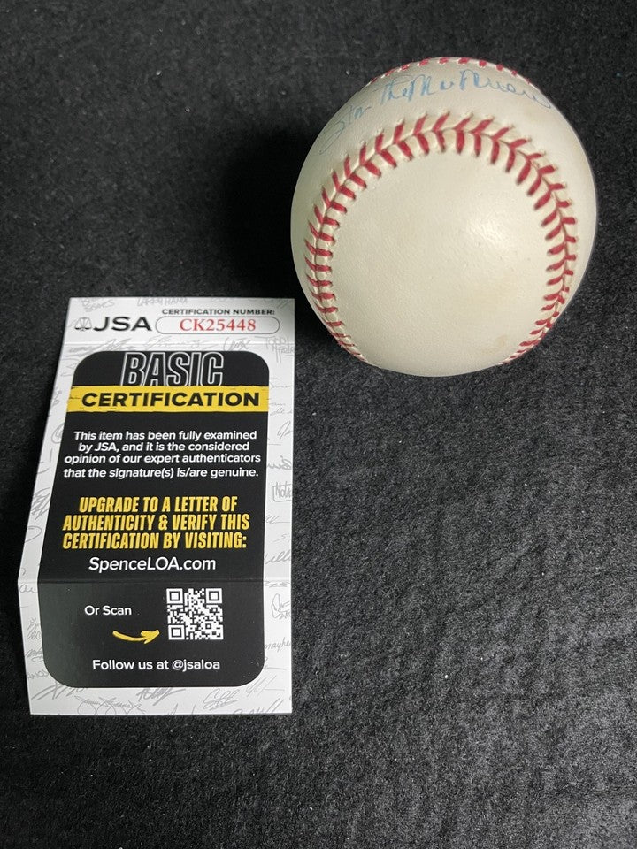 Stan "The Man" Musial Signed Autographed Official NL Bill White Baseball JSA COA