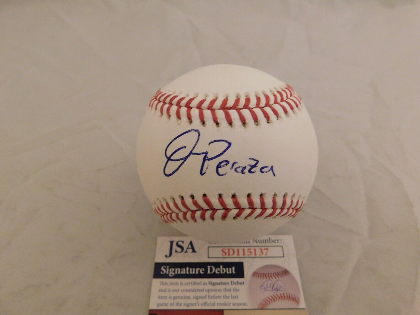 OSWALD PERAZA Signed / Autographed Official Major League Baseball Yankees JSA