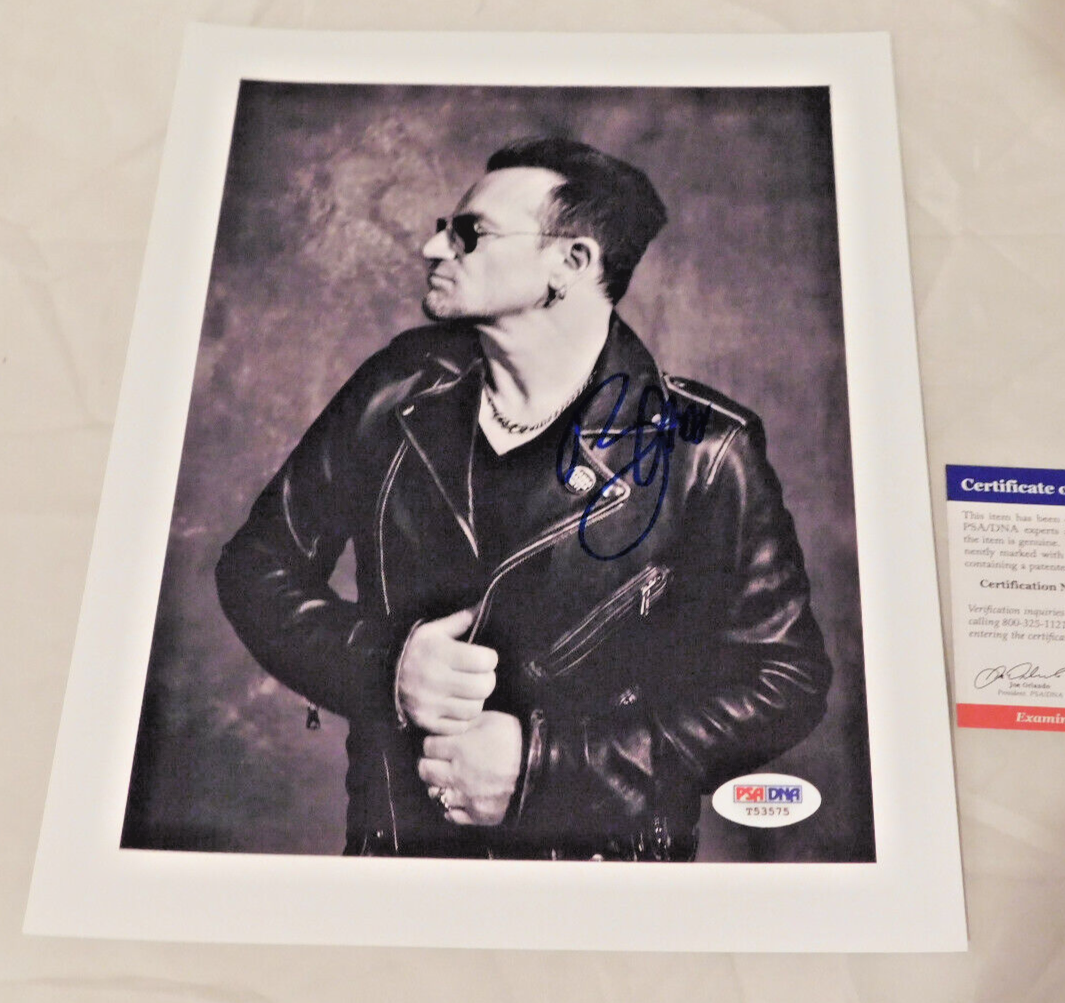 BONO Signed / Autographed 8 1/2 x 11 Photo PSA / DNA COA U2