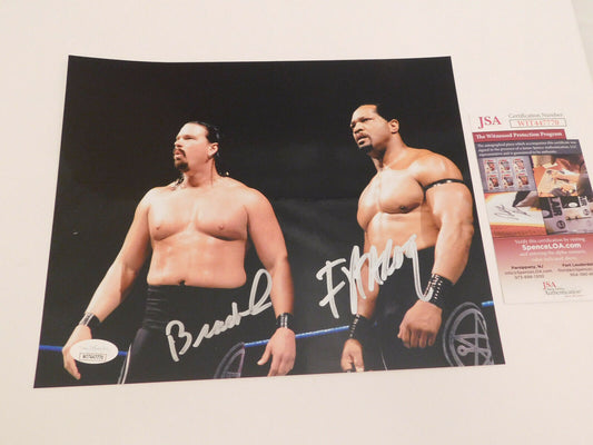 Farooq and Bradshaw Acolytes Protection Agency Dual Signed 8x10 WWE JSA (A)