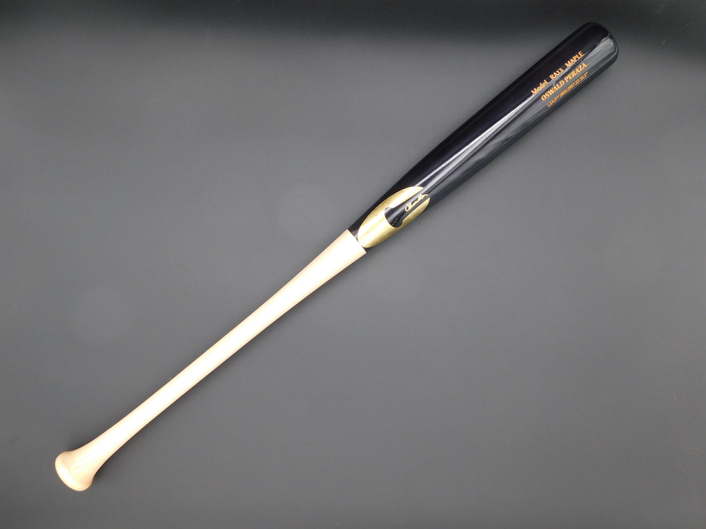 Oswald Peraza Game Model Chandler Baseball Bat New York Yankees Model RA13 Maple Black Bat