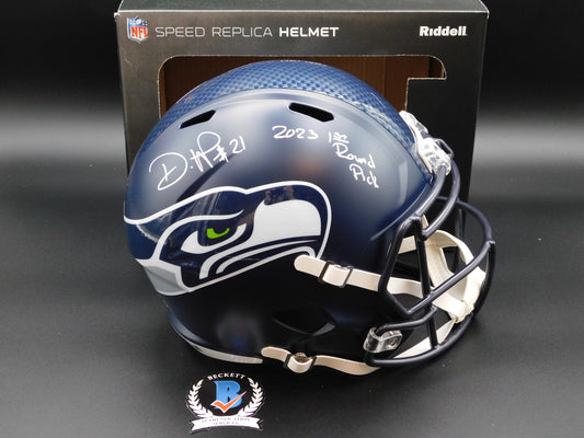 Devon Witherspoon Signed / Autographed Full Size Seattle Seahawks Speed Helmet Beckett COA