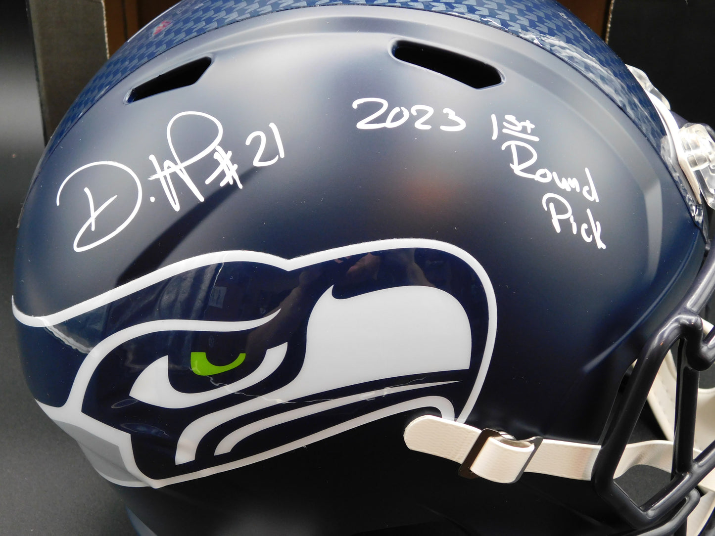 Devon Witherspoon Signed / Autographed Full Size Seattle Seahawks Speed Helmet Beckett COA