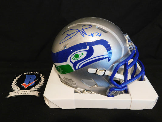 Devon Witherspoon Signed Autographed Seattle Seahawks Throwback Speed Mini Helmet BAS COA