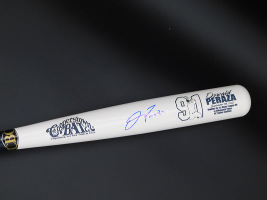 Oswald Peraza Signed / Autographed 1st First Hit Commemorative Cooperstown Baseball Bat LE 91 New York Yankees JSA COA