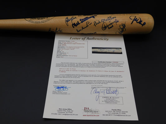 2004 AL Champs New York Yankees Team Signed / Autographed Louisville Slugger Baseball Bat JSA LOA Jeter Rivera Mattingly 16 Autos