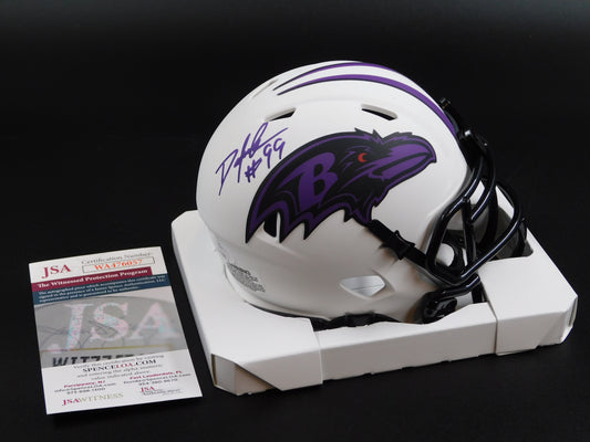 Odafe Jayson Oweh Signed Autographed Baltimore Ravens Lunar Speed Mini Helmet JSA COA