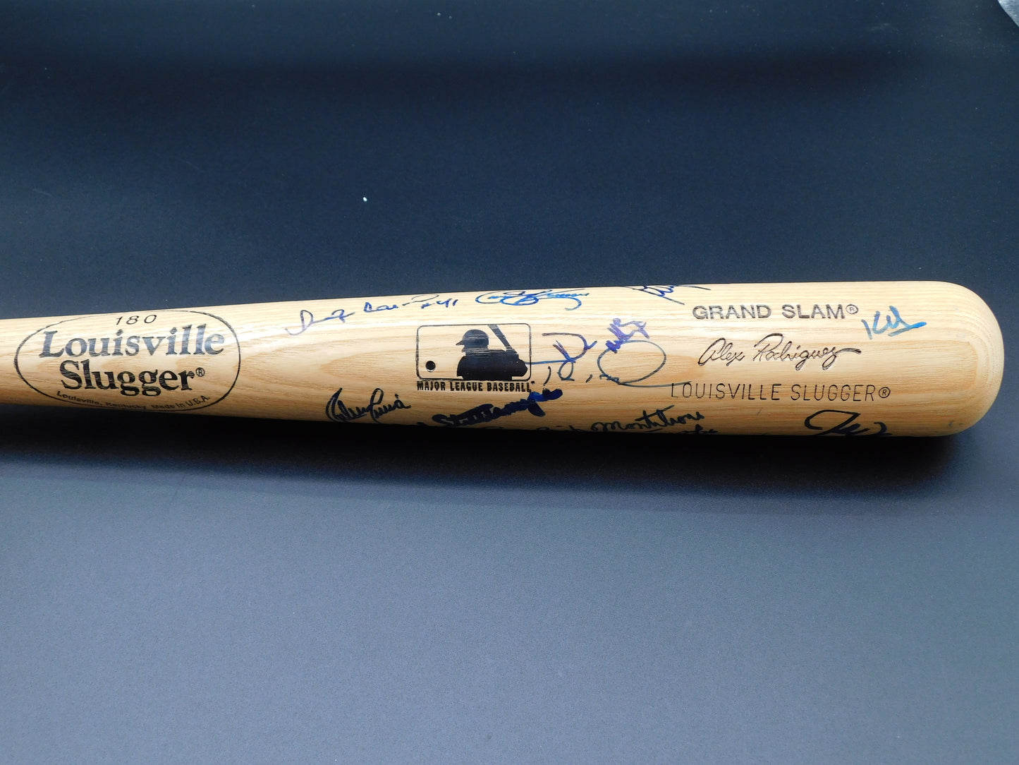 2004 AL Champs New York Yankees Team Signed / Autographed Louisville Slugger Baseball Bat JSA LOA Jeter Rivera Mattingly 16 Autos