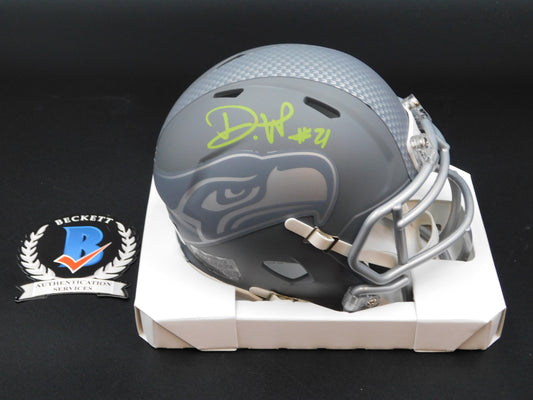 Devon Witherspoon Signed Autographed Seattle Seahawks Slate Speed Mini Helmet JSA COA