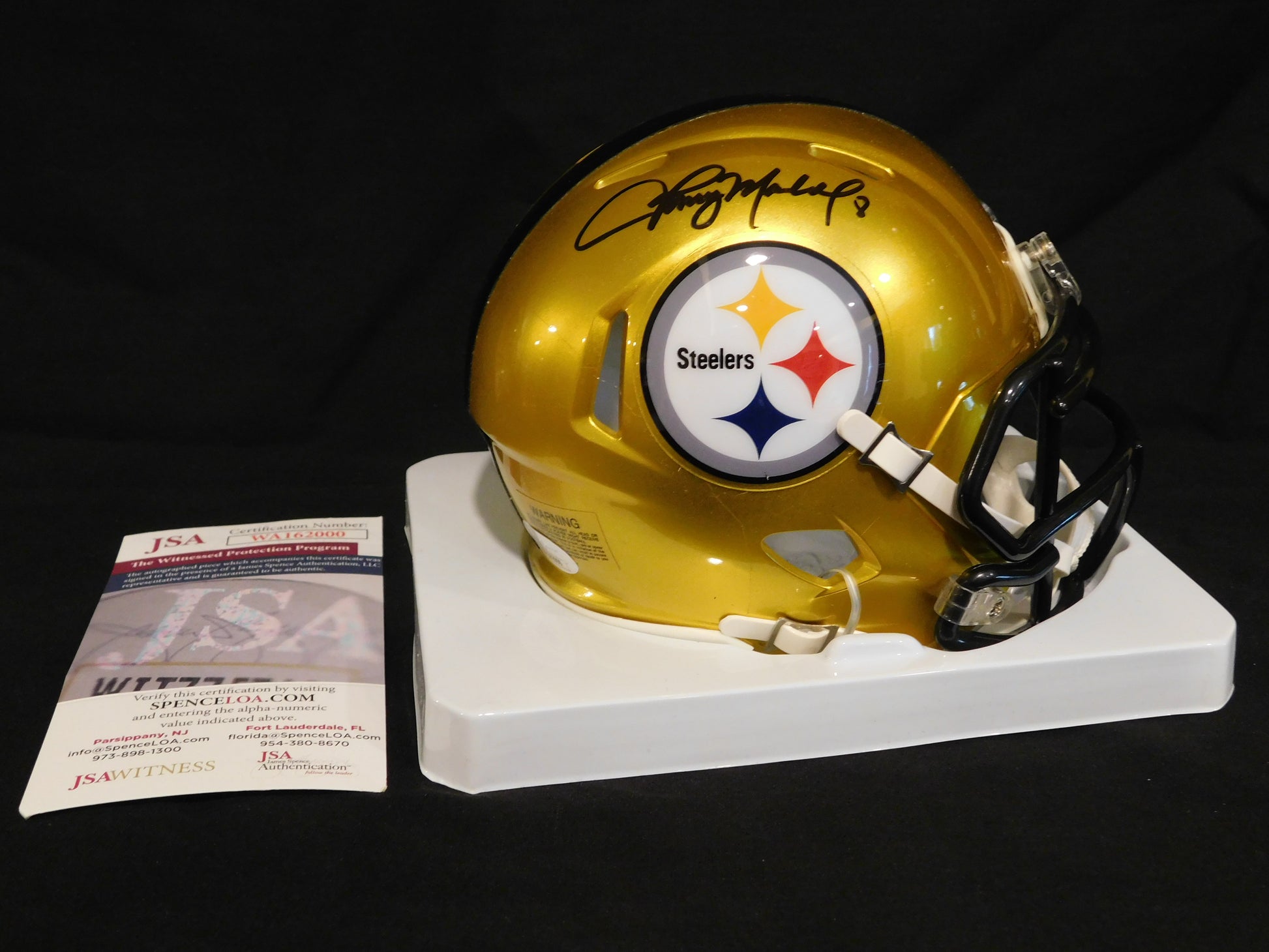 Tommy Maddox Signed Autographed Pittsburgh Steelers Flash Speed Mini H – Boone Enterprises Authentic Autographs