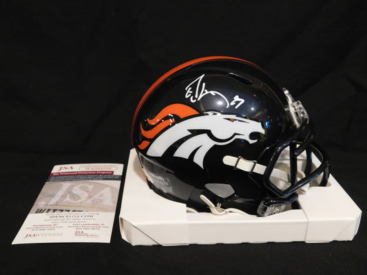 Ed McCaffrey Signed Autographed Denver Broncos Speed Mini Helmet JSA COA