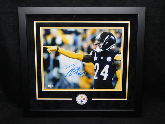 Joey Porter Jr Signed Autographed Framed 11x14 Photo Pittsburgh Steelers JSA COA B