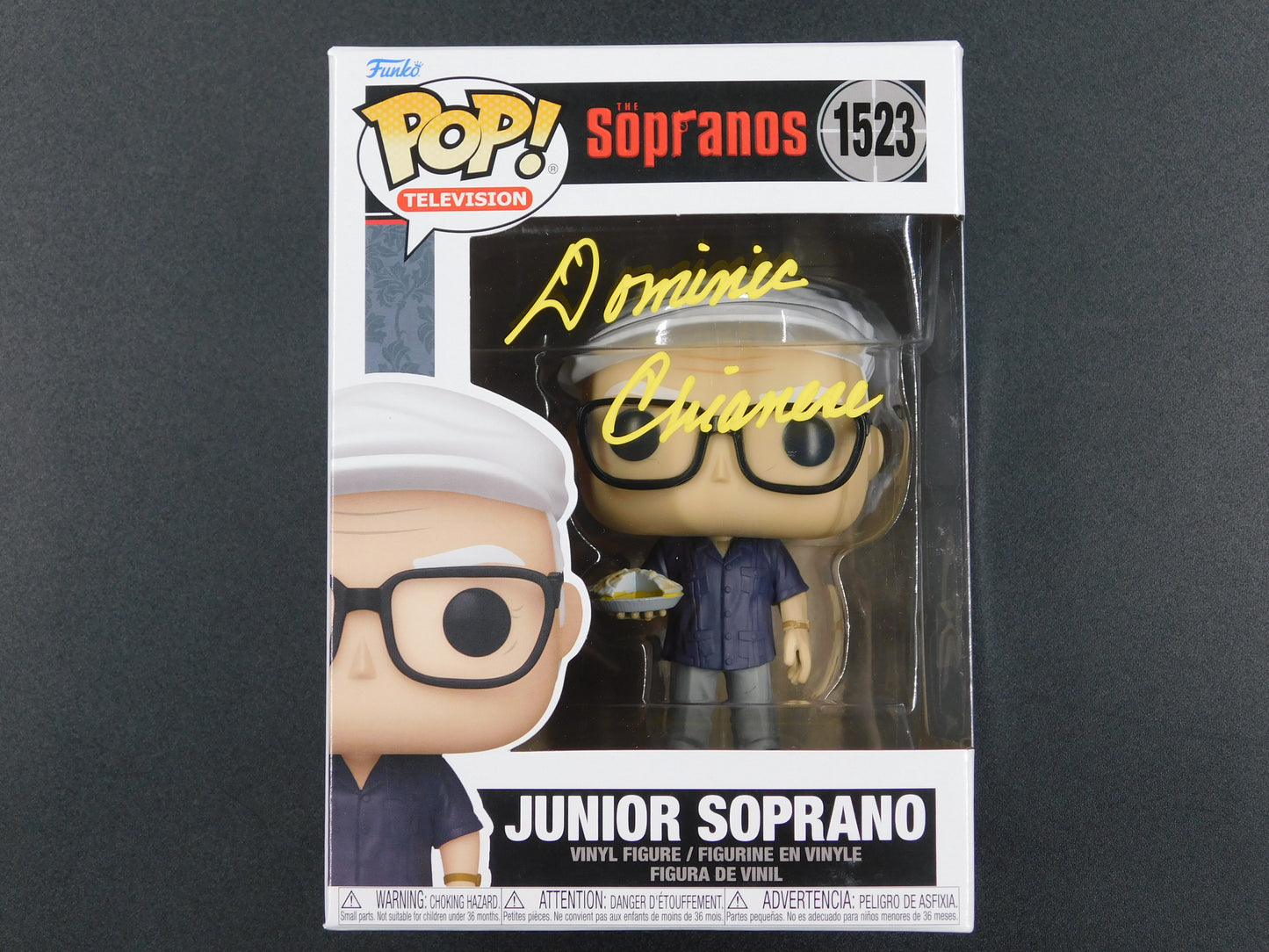 Dominic Chianese Signed Autographed Funko Pop 1523 Junior The Sopranos BAS COA Yellow