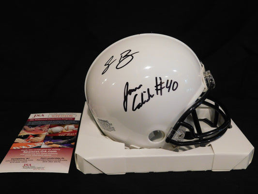 Jason Cabinda & Saeed Blacknall Dual Signed Autographed Penn State Nittany Lions Throwback VSR4 Mini Helmet JSA COA