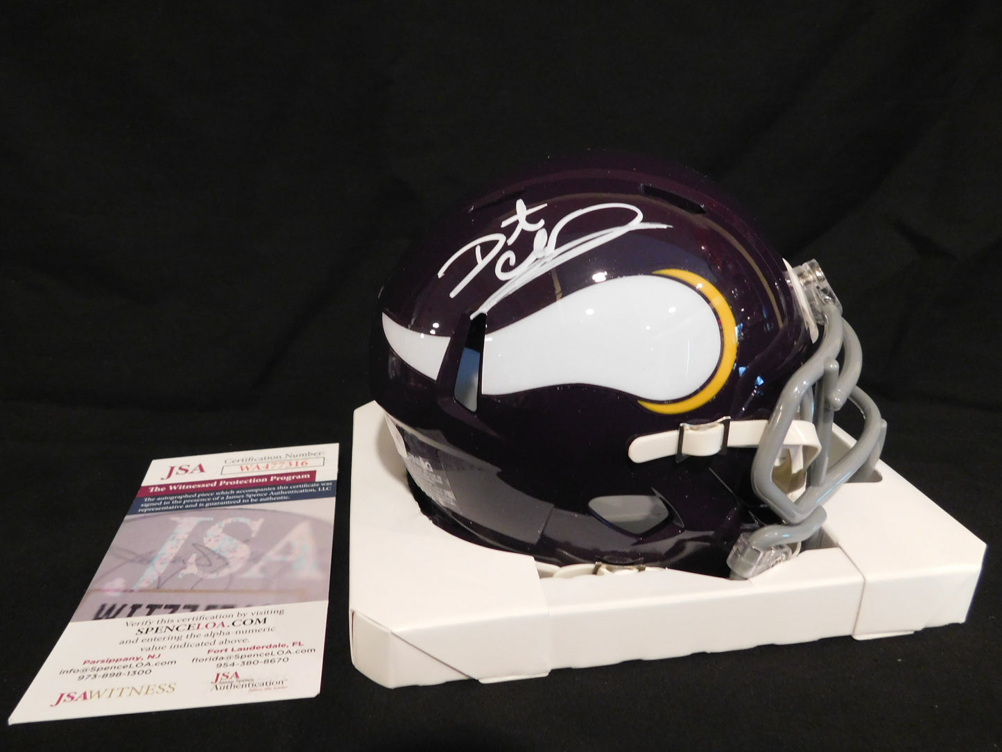 Daunte Culpepper Signed Autographed Minnesota Vikings Speed Mini Helmet JSA COA